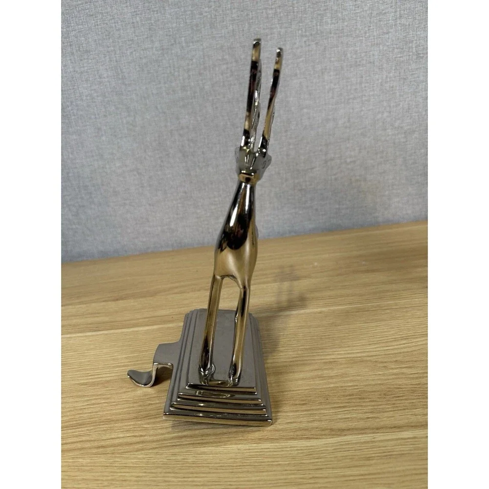 Kurt Adler 10-Inch Silver Reindeer Stocking Holder